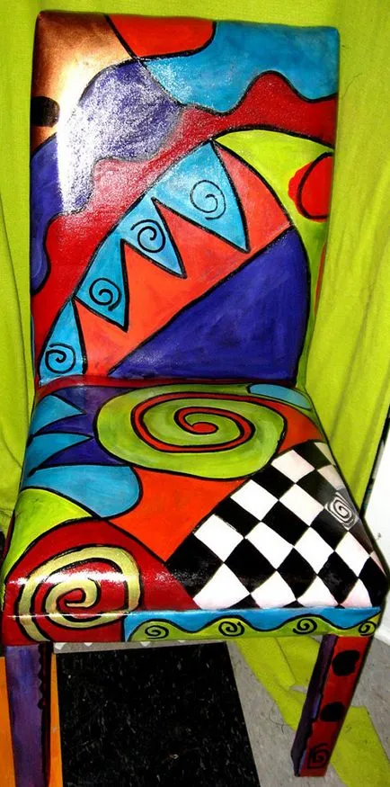 Vidám festett szék - Fair Masters - kézzel készített, kézzel készített