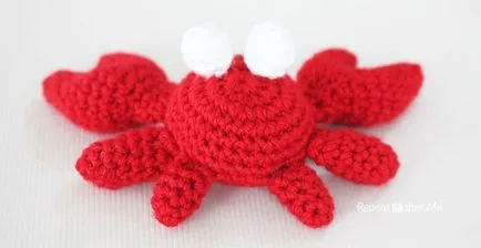 Kötött Amigurumi horgolt Crab