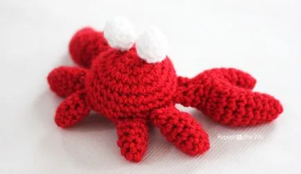 Kötött Amigurumi horgolt Crab