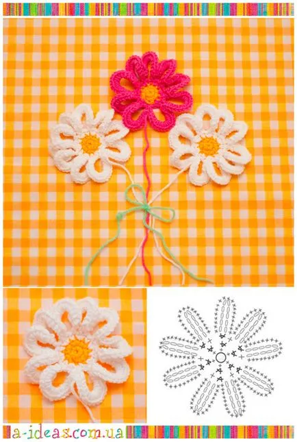 Плетене на една кука цветя схеми с описание и семинари