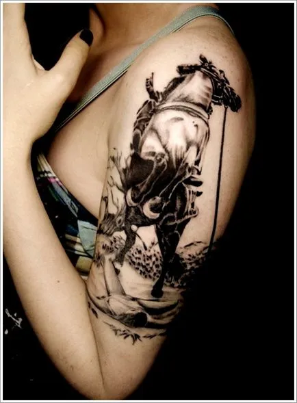 Стойността на кон характер в света на татуировки - на кон, коняри,