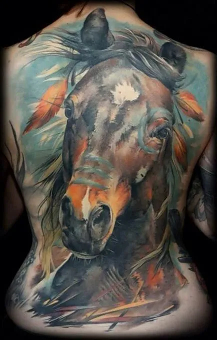 Valoarea caracterului cal din lume de tatuaje - călare, mirii,