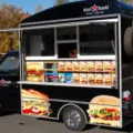 Street fast-food ca un echipament de afaceri, meniu și amplasarea unui stand sau cort