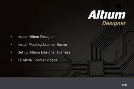 Instalarea de designer Altium