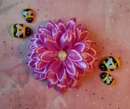 Decorare ac de păr Chrysanthemum art kanzashi