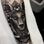 Valoarea tatuaj Anubis pentru bărbați și femei, schițe, fotografii