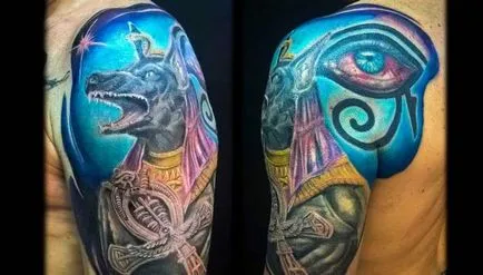 Valoarea tatuaj Anubis pentru bărbați și femei, schițe, fotografii