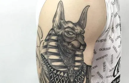 Valoarea tatuaj Anubis pentru bărbați și femei, schițe, fotografii