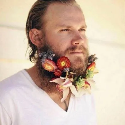 Beard virág vagy egy új trend #flowers szakállal, férfi világ