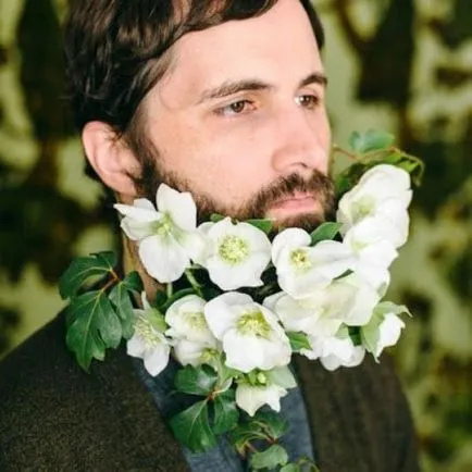 Beard virág vagy egy új trend #flowers szakállal, férfi világ