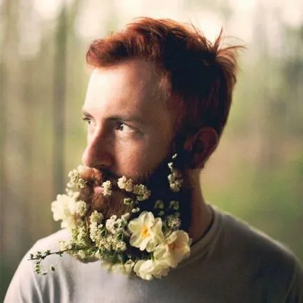 Beard virág vagy egy új trend #flowers szakállal, férfi világ