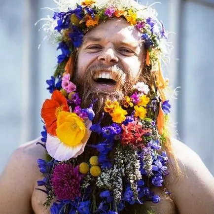 Beard virág vagy egy új trend #flowers szakállal, férfi világ