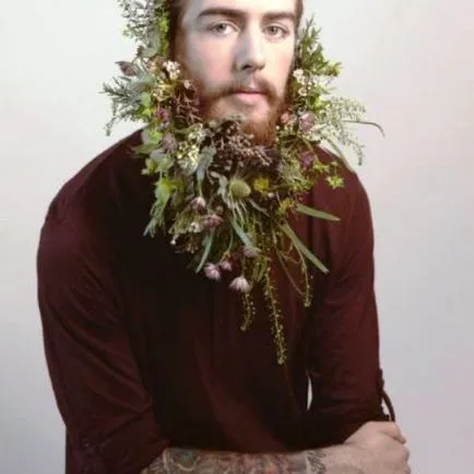 Beard virág vagy egy új trend #flowers szakállal, férfi világ