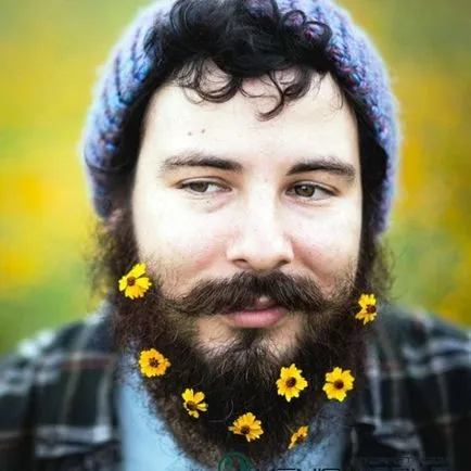 Beard virág vagy egy új trend #flowers szakállal, férfi világ