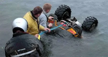 Ce ar trebui să fac în cazul în care ATV-ul este adâncită, kvadrodog