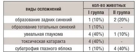 кучета увеит, причинени от контузии очи