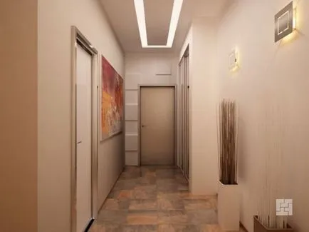 Дизайнът на един тесен коридор, изберете мебели, уреди за видео отразяване