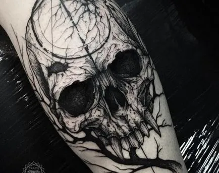 Látványos tetoválás koponyák (70 fotó), egy online magazin tetoválás