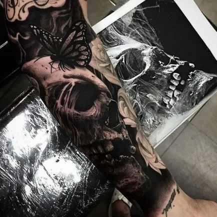 Látványos tetoválás koponyák (70 fotó), egy online magazin tetoválás