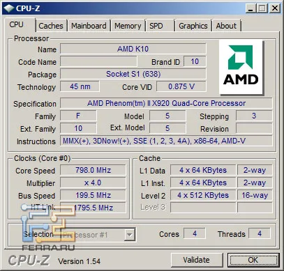 Fenomenális Négy áttekintést mobil processzorok az AMD Phenom II x920