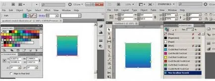Градиент indizayna в Illustrator, и обратно, ефективна работа в Adobe InDesign, работни методи