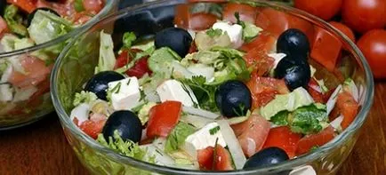 Гръцка салата - рецепти със сирене, fetaksoy, фета и моцарела