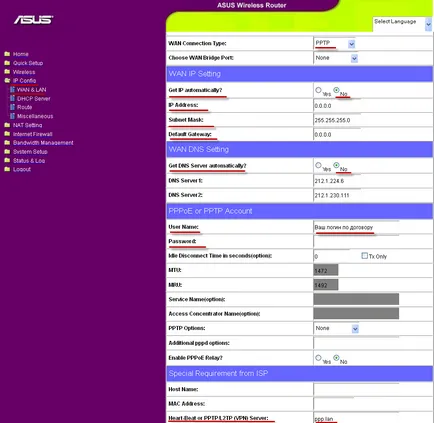 Útmutató a router beállításánál ASUS WL-520 gc