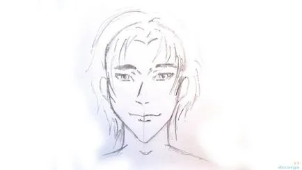 Hogyan kell felhívni anime arcát egy ceruza szakaszokban