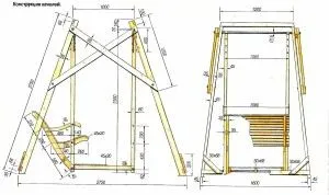 Hogyan készítsünk egy swing az ő rukamiinstruktsiya naplók, rajzok, fotók és az árak - egy könnyű dolog