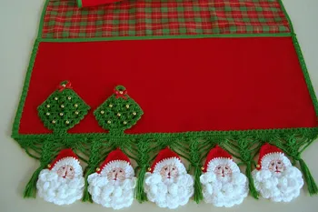 Как да се направи таблица кърпа Коледа с ръцете си