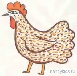 Efectuarea găină de colorat și Rooster