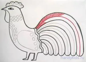Efectuarea găină de colorat și Rooster