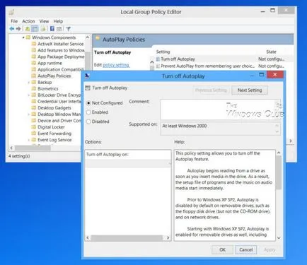 Как да се разреши или забрани в Windows 8 автоматично пускане функция - Windows 8
