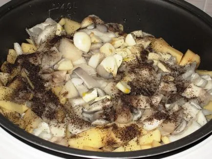 Cartofi cu ciuperci în rețetă multivarka rece pentru gospodine clasa!