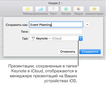 Keynote за опазване Mac и представяне на възложената му име