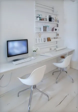Kényelmes otthoni irodai munkahely kialakítás és az egyéni otthoni szekrény, Domfront
