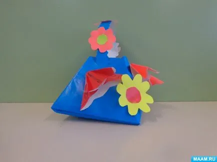 Kosár Az origami technikával