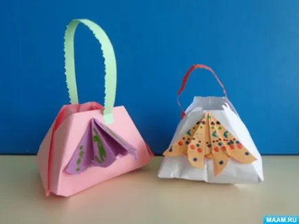 Kosár Az origami technikával