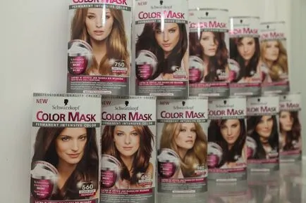 Hajfesték „Schwarzkopf Color Mask” paletta, a szépség titkát, és a nők egészségére