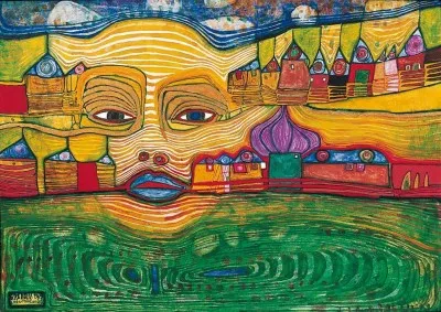 Csillogó színek a képeket Friedensreich Hundertwasser (friedensreich hundertwasser) - Maria trudler