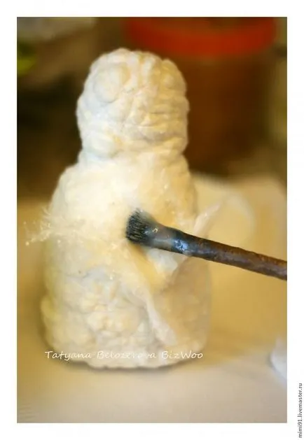 А майсторски клас в изкуството памук снежен човек папиемаше - Справедливи Masters - ръчна изработка, ръчно изработени