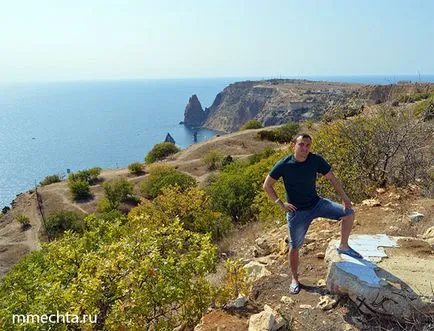 Cape Fiolent és jáspis strand a Krímben (Szevasztopol)