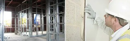 Bélés a falak gipszkarton - a burkolat szerelése anyagtechnológia
