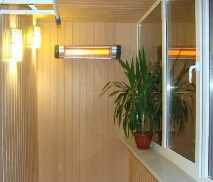 Нагревател на балкон лоджия като топла зима, инфрачервена отопление и конвектор като топлина