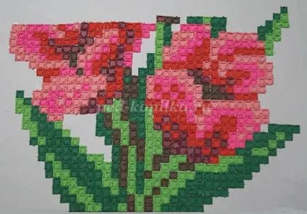 Mosaic origami papír a gyermekek számára