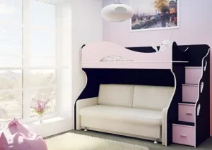 Kiemeli a választott emeletes ágy egy kanapé baba szoba