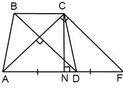 Intr-un trapez isoscel sunt perpendiculare pe diagonala