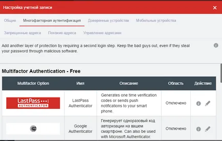 LastPass program - Secure browser-ul managerului