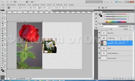 Egy egyszerű kollázs képek a Photoshop CS5, Photoshop Olechka