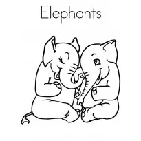 színező elefánt